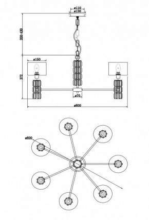 Подвесная люстра Maytoni Talento DIA008PL-07CH в Покачах - pokachi.mebel24.online | фото 8