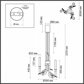 Подвесная люстра Odeon Light Lark 5431/6L в Покачах - pokachi.mebel24.online | фото 5