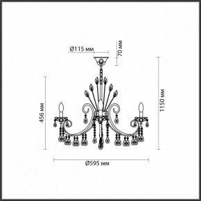 Подвесная люстра Odeon Light Versia 4977/6 в Покачах - pokachi.mebel24.online | фото 5