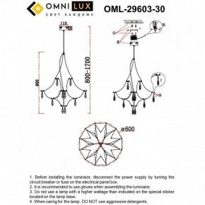 Подвесная люстра Omnilux Perelli OML-29603-30 в Покачах - pokachi.mebel24.online | фото 10