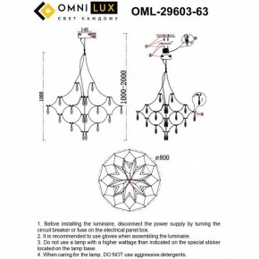 Подвесная люстра Omnilux Perelli OML-29603-63 в Покачах - pokachi.mebel24.online | фото 8