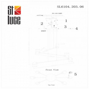 Подвесная люстра ST-Luce Montecelio SL6104.203.06 в Покачах - pokachi.mebel24.online | фото 4