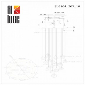 Подвесная люстра ST-Luce Montecelio SL6104.203.16 в Покачах - pokachi.mebel24.online | фото 3