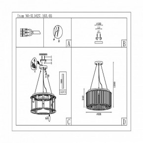 Подвесная люстра ST-Luce Velletri SL1627.103.05 в Покачах - pokachi.mebel24.online | фото 5