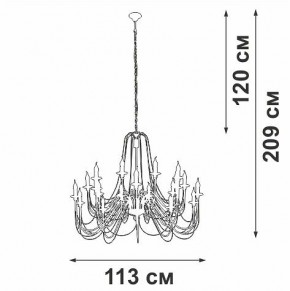 Подвесная люстра Vitaluce V1044 V1044-1/20 в Покачах - pokachi.mebel24.online | фото 3