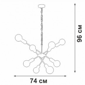 Подвесная люстра Vitaluce V4750 V4750-0/8 в Покачах - pokachi.mebel24.online | фото 5