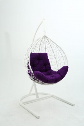 Подвесное кресло Бароло (белый/фиолетовый) в Покачах - pokachi.mebel24.online | фото