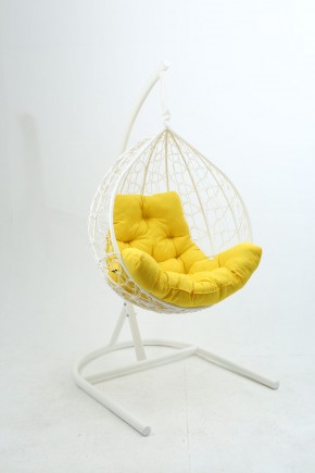 Подвесное кресло Бароло (белый/желтый) в Покачах - pokachi.mebel24.online | фото