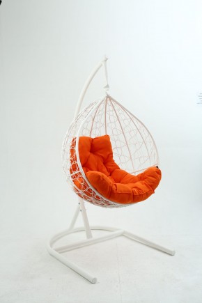 Подвесное кресло Бароло (белый/оранжевый) в Покачах - pokachi.mebel24.online | фото