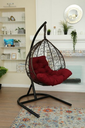 Подвесное кресло Бароло (коричневый/бордо) в Покачах - pokachi.mebel24.online | фото