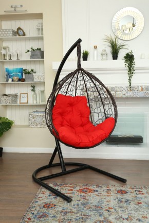 Подвесное кресло Бароло (коричневый/красный) в Покачах - pokachi.mebel24.online | фото