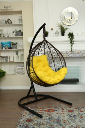 Подвесное кресло-кокон Бароло (коричневый/черный) в Покачах - pokachi.mebel24.online | фото 4