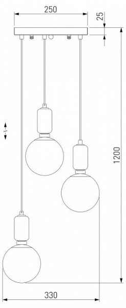 Подвесной светильник Eurosvet Bubble 50151/3 золото в Покачах - pokachi.mebel24.online | фото 2