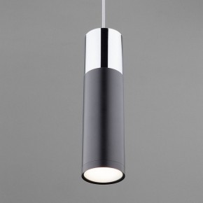 Подвесной светильник Eurosvet Double Topper 50135/1 LED хром/черный в Покачах - pokachi.mebel24.online | фото 2