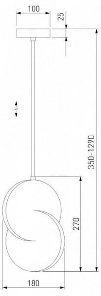 Подвесной светильник Eurosvet Lang 50225/1 LED хром в Покачах - pokachi.mebel24.online | фото 3