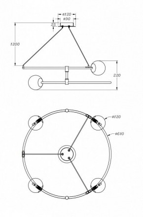 Подвесной светильник Maytoni Balance MOD317PL-04B в Покачах - pokachi.mebel24.online | фото 4