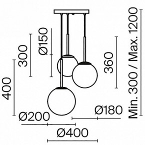 Подвесной светильник Maytoni Basic form MOD321PL-03B в Покачах - pokachi.mebel24.online | фото 6