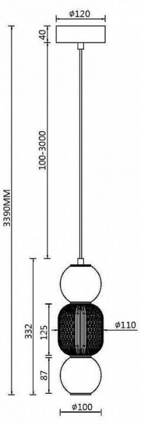 Подвесной светильник Maytoni Drop MOD273PL-L16G3K в Покачах - pokachi.mebel24.online | фото 3