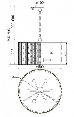 Подвесной светильник Maytoni Facet MOD094PL-06G в Покачах - pokachi.mebel24.online | фото 4