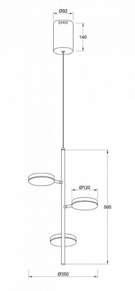 Подвесной светильник Maytoni Fad MOD070PL-L18B3K в Покачах - pokachi.mebel24.online | фото 4