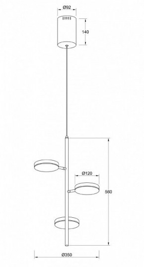 Подвесной светильник Maytoni Fad MOD070PL-L18WK в Покачах - pokachi.mebel24.online | фото 4