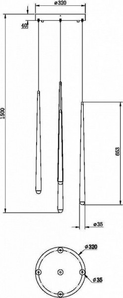 Подвесной светильник Maytoni Halo MOD132PL-L30BSK в Покачах - pokachi.mebel24.online | фото 2