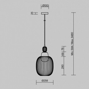 Подвесной светильник Maytoni Levitation MOD376PL-01G1 в Покачах - pokachi.mebel24.online | фото 5