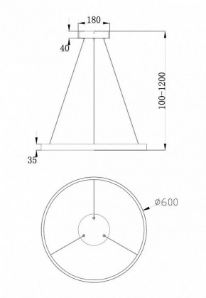 Подвесной светильник Maytoni Rim MOD058PL-L32W4K в Покачах - pokachi.mebel24.online | фото 3