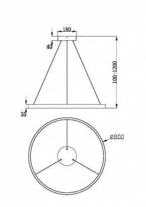 Подвесной светильник Maytoni Rim MOD058PL-L42BSK в Покачах - pokachi.mebel24.online | фото 2