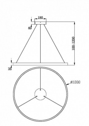 Подвесной светильник Maytoni Rim MOD058PL-L54BK в Покачах - pokachi.mebel24.online | фото 4