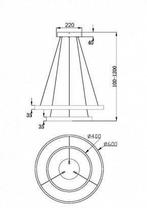 Подвесной светильник Maytoni Rim MOD058PL-L55BSK в Покачах - pokachi.mebel24.online | фото 4