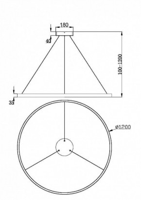 Подвесной светильник Maytoni Rim MOD058PL-L65W3K в Покачах - pokachi.mebel24.online | фото 2