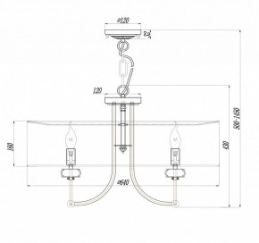 Подвесной светильник Maytoni Roma ARM006PL-08G в Покачах - pokachi.mebel24.online | фото 4