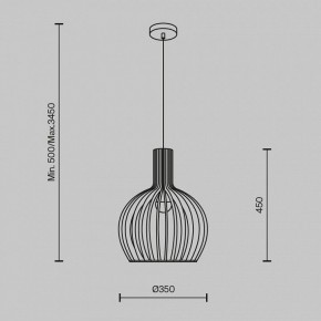 Подвесной светильник Maytoni Roots MOD194PL-01W в Покачах - pokachi.mebel24.online | фото 3