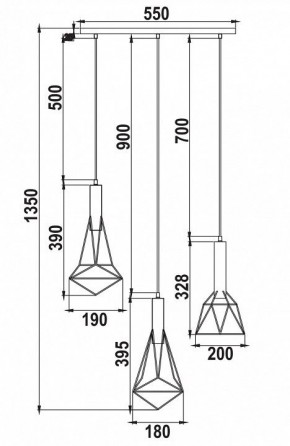 Подвесной светильник Maytoni Spider T021-03-B в Покачах - pokachi.mebel24.online | фото 6