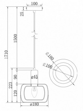 Подвесной светильник Maytoni Vision MOD411PL-01G в Покачах - pokachi.mebel24.online | фото 7