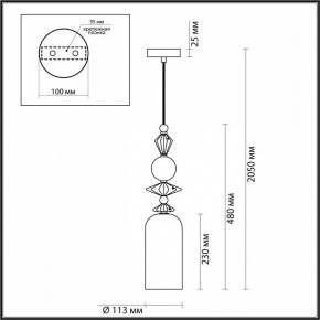 Подвесной светильник Odeon Light Bizet 4855/1 в Покачах - pokachi.mebel24.online | фото