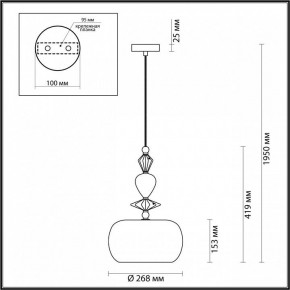 Подвесной светильник Odeon Light Bizet 4893/1A в Покачах - pokachi.mebel24.online | фото 3