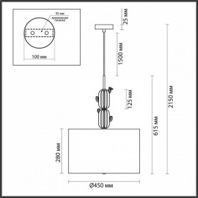 Подвесной светильник Odeon Light Cactus 5425/3 в Покачах - pokachi.mebel24.online | фото 6