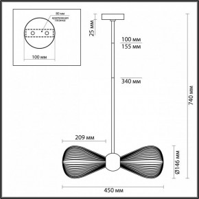 Подвесной светильник Odeon Light Elica 5402/2 в Покачах - pokachi.mebel24.online | фото 4