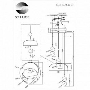 Подвесной светильник ST-Luce Ode SL6112.203.21 в Покачах - pokachi.mebel24.online | фото 5