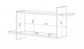 Полка книжная Домино ПК-16 в Покачах - pokachi.mebel24.online | фото 2