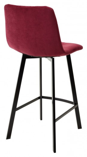 Полубарный стул CHILLI-QB SQUARE винный #16, велюр / черный каркас (H=66cm) М-City в Покачах - pokachi.mebel24.online | фото 6