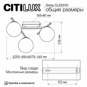 Потолочная люстра Citilux Dorsy CL223131 в Покачах - pokachi.mebel24.online | фото 11