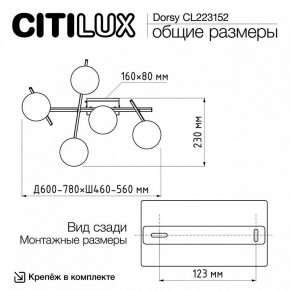 Потолочная люстра Citilux Dorsy CL223152 в Покачах - pokachi.mebel24.online | фото 10