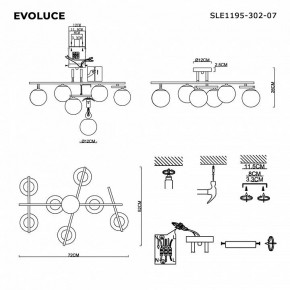 Потолочная люстра EVOLUCE SIERRA SLE1195-302-07 в Покачах - pokachi.mebel24.online | фото 7