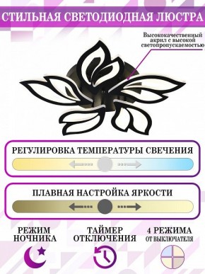 Потолочная люстра Natali Kovaltseva High-Tech Led Lamps HIGH-TECH LED LAMPS 82006 BLACK в Покачах - pokachi.mebel24.online | фото 5
