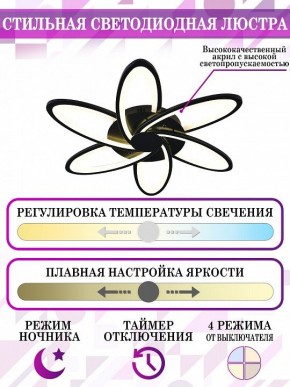 Потолочная люстра Natali Kovaltseva High-Tech Led Lamps HIGH-TECH LED LAMPS 82008 BLACK в Покачах - pokachi.mebel24.online | фото 5