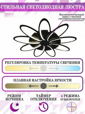 Потолочная люстра Natali Kovaltseva High-Tech Led Lamps HIGH-TECH LED LAMPS 82009 BLACK в Покачах - pokachi.mebel24.online | фото 5
