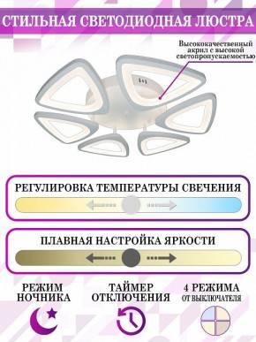 Потолочная люстра Natali Kovaltseva Smart home LED LAMPS 81216 в Покачах - pokachi.mebel24.online | фото 5